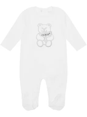 White Stretch Jersey Overall (0-12M)