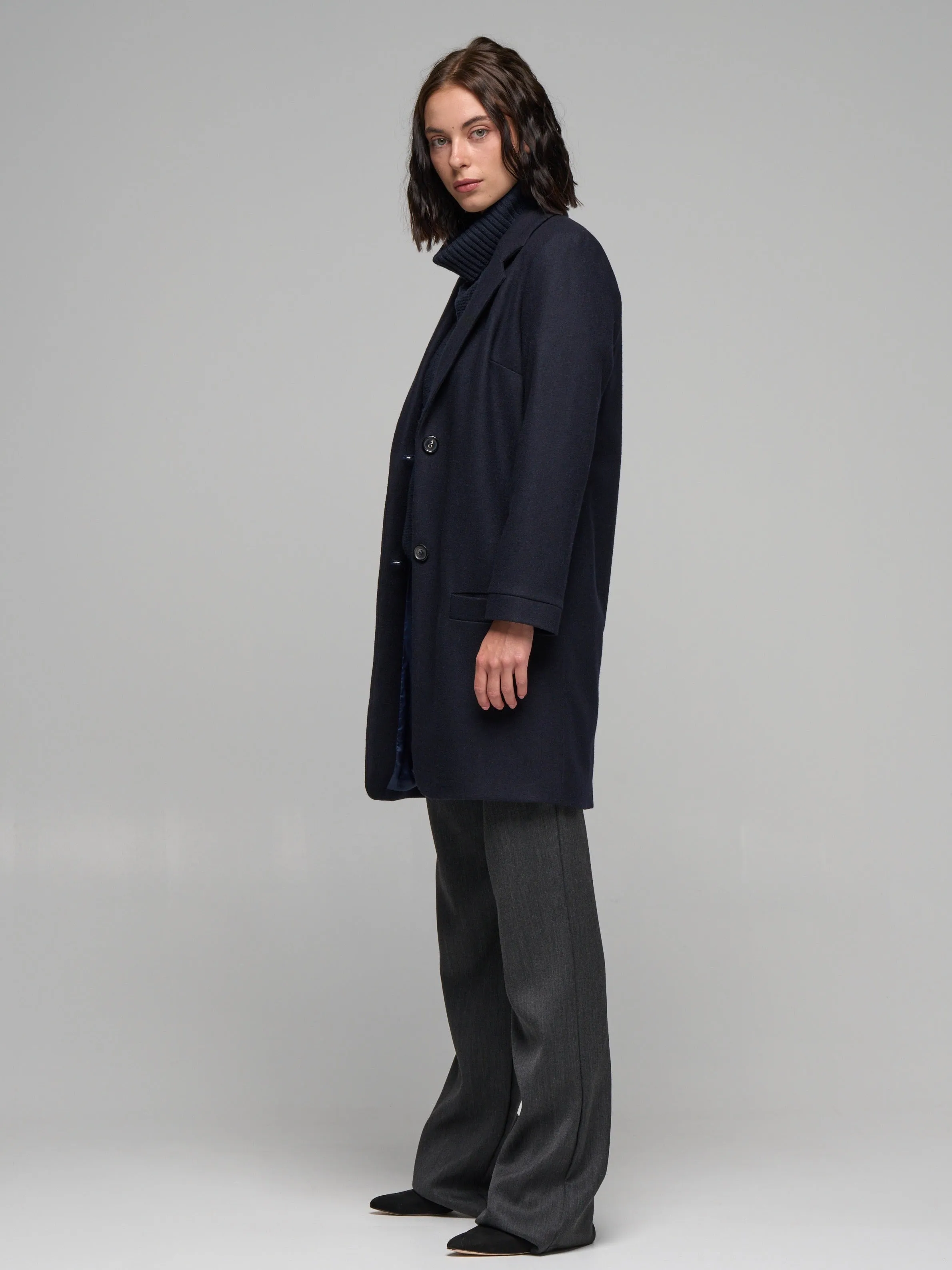 Wool Cocoon Coat