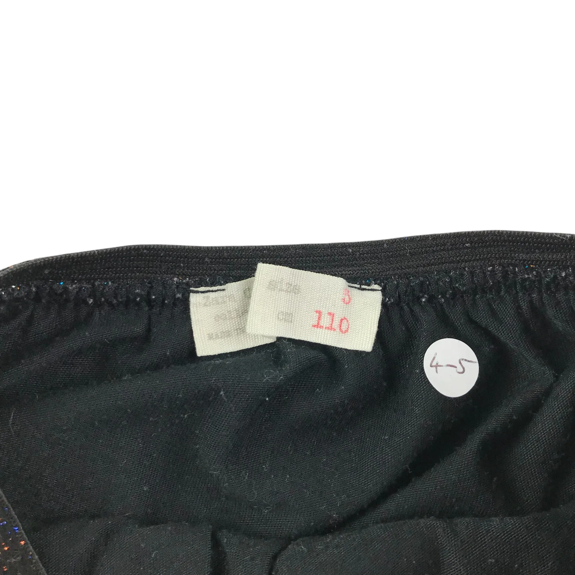 Zara skirt 4-5 years black sparkly mesh with elasticated waist